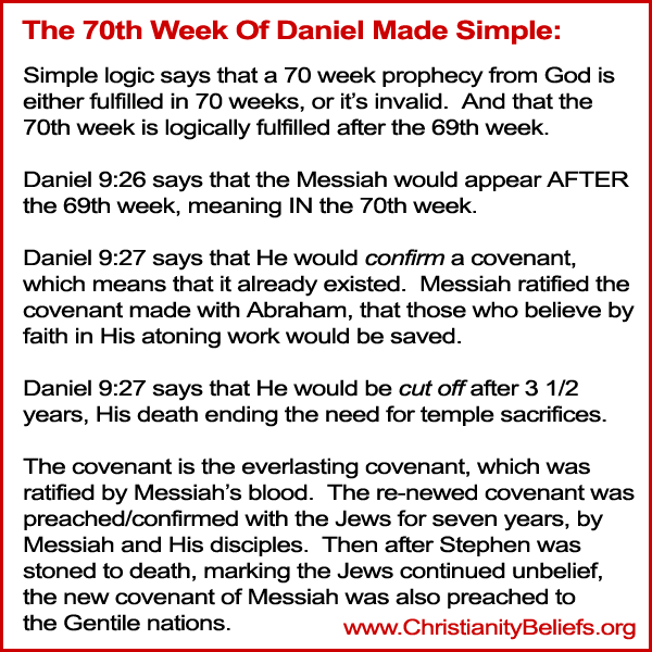 70th week of Daniel simple logic