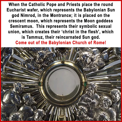 Roman Catholic Monstrance Sun and Moon god